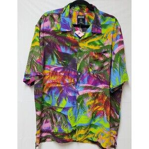 Men’s Hawaiian Summer Massive Short Sleeve Button Up Shirt Multi-Color XL NWT